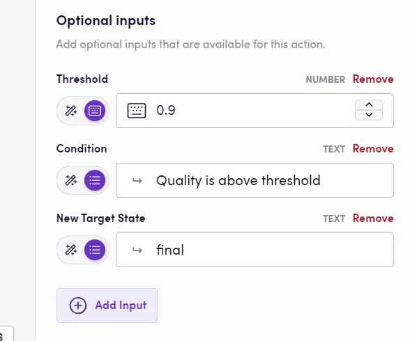 Optional Input
